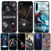 thor hammer marvel hero silicone phone case for xiaomi redmi 9 9c nfc 9t 10 10c 7 8 k40 k50 pro plus soft shell cover cases