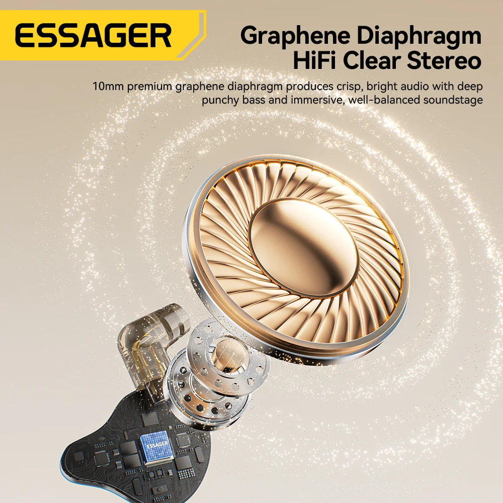 Фото Essager USB Type C 3,5 мм игровые проводные наушники-вкладыши Hi-Fi наушники бас стерео игровая музыка беруши гарнитура с шумоподавлением №3