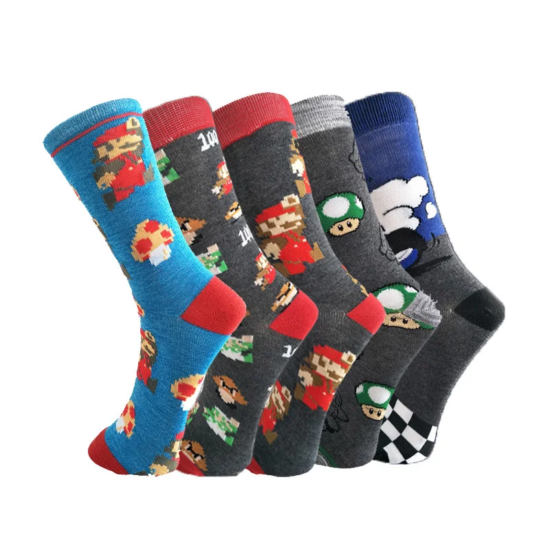 

Super Mario bros cartoon kids Odyssey Yoshi anime characters Socks aldult men's sports socks