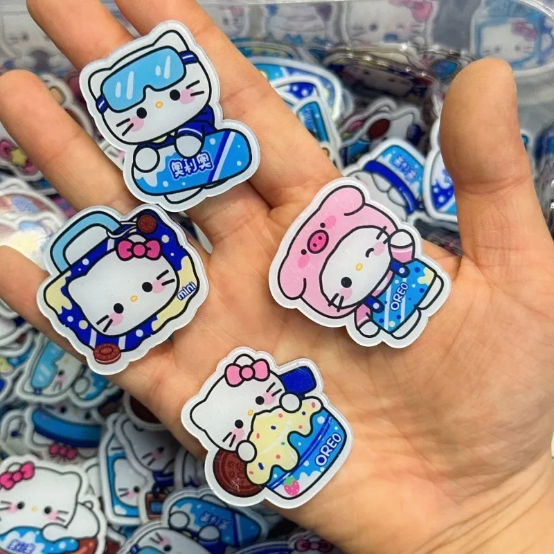 Sanrio Hello Kitty 2 см акриловый лист DIY брелок подвеска аксессуары ручной работы