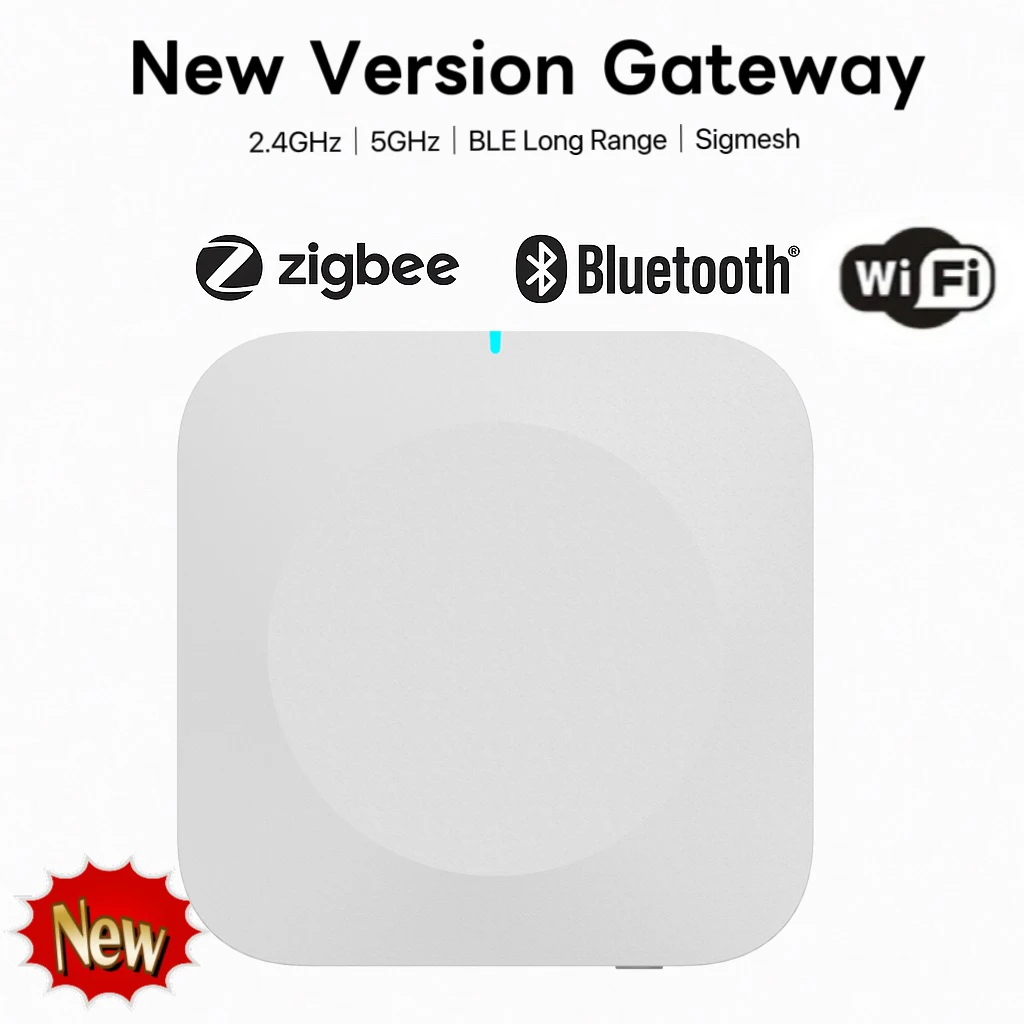 

Многорежимный шлюз Tuya Smart 2.4G/5G: ZigBee, Bluetooth Mesh Hub, беспроводной мост для умного дома через приложение Smart Life