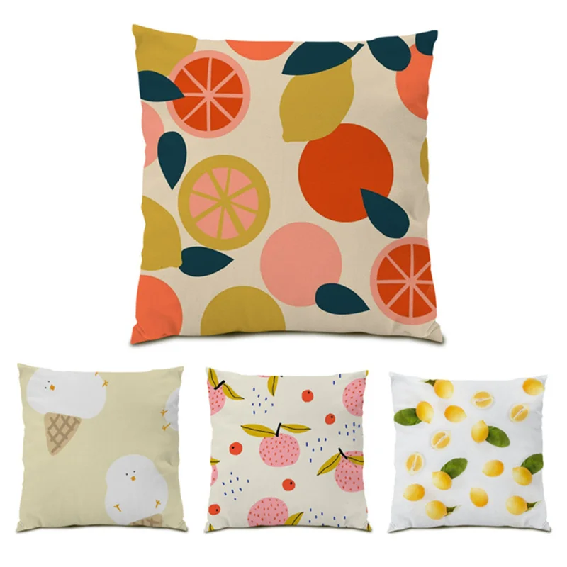 

Velvet Throw Pillows 45x45cm Protection Decorative Cartoon Comfortable Wholesale Premium Anti-Dirty Orange Cushion Cover E1215