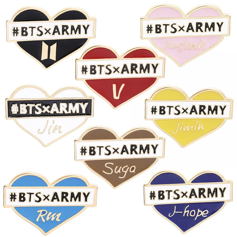 

Kawaii Bt211 Btscute Handsome Oppa Anime Peripheral Series Cartoon Cute Badge Korean Heart Brooch