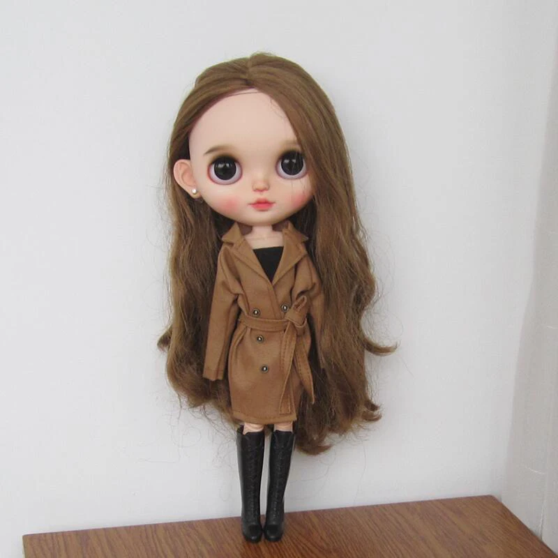 Фото Модная одежда Blythe, черно-белое пальто для кукол Blythe, Барби, 30 см, 1/6, куклы Azone ICY Licca №4