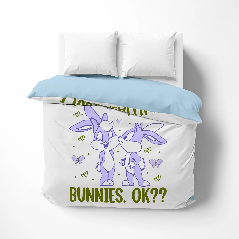 Постельное белье с мультяшным Кроликом пододеяльник/одеяло/удобный чехол милое