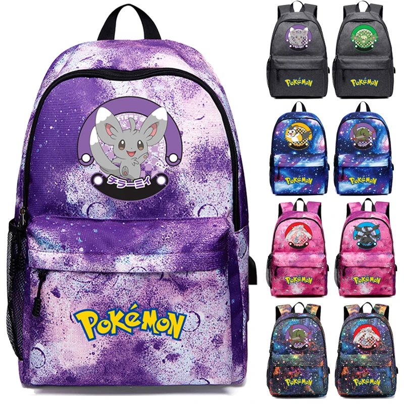 

Anime Pokemon Pikachu Backpack Kaisen Backpack for Boys Girls Student Kawaii Hildren Back To School Schoolbag Light Weight Bags