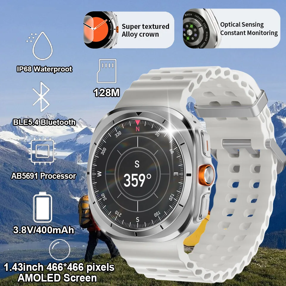 Классические умные часы 2024 KaiAqua для Samsung Galaxy Watch 7 с индивидуальным цифровым