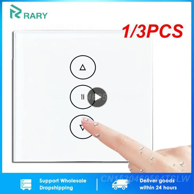 

1/3PCS Tuya Zigbee Smart Curtain Switch Rolling Blinds Engine Roller Shutter EU Touch Curtain Switches Panel Support Alexa
