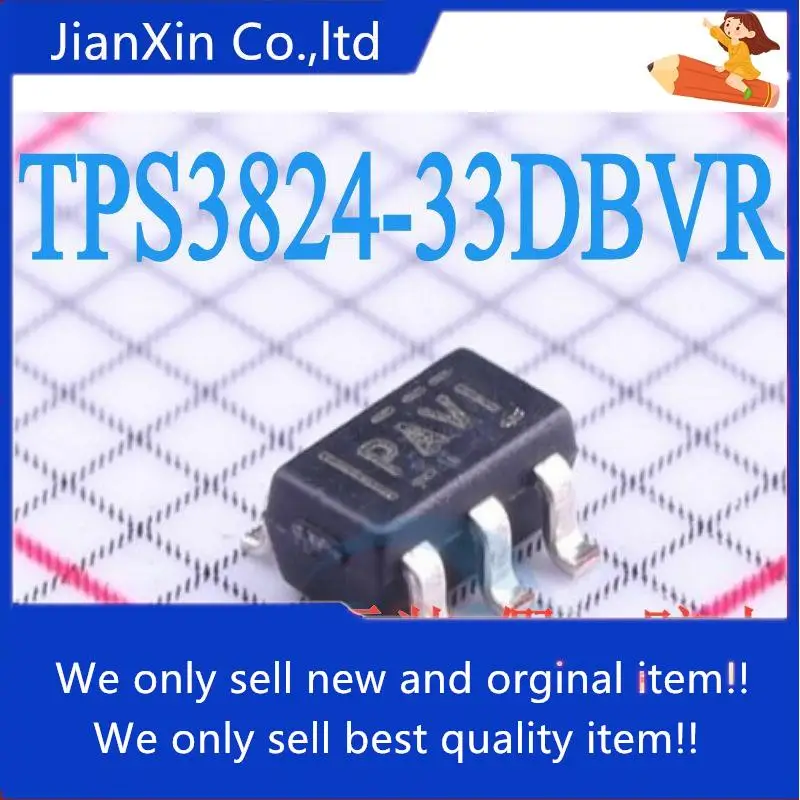 

10pcs 100% orginal new TPS3824-33DBVR processor monitor circuit silk screen PAVI SOT23-5