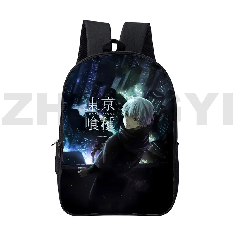 Fancy High School Bag Teenager 3D Print Anime Tokyo Ghoul Backpack for Men 16 Inch Fashion Canvas Bags for Women Student Bookbag