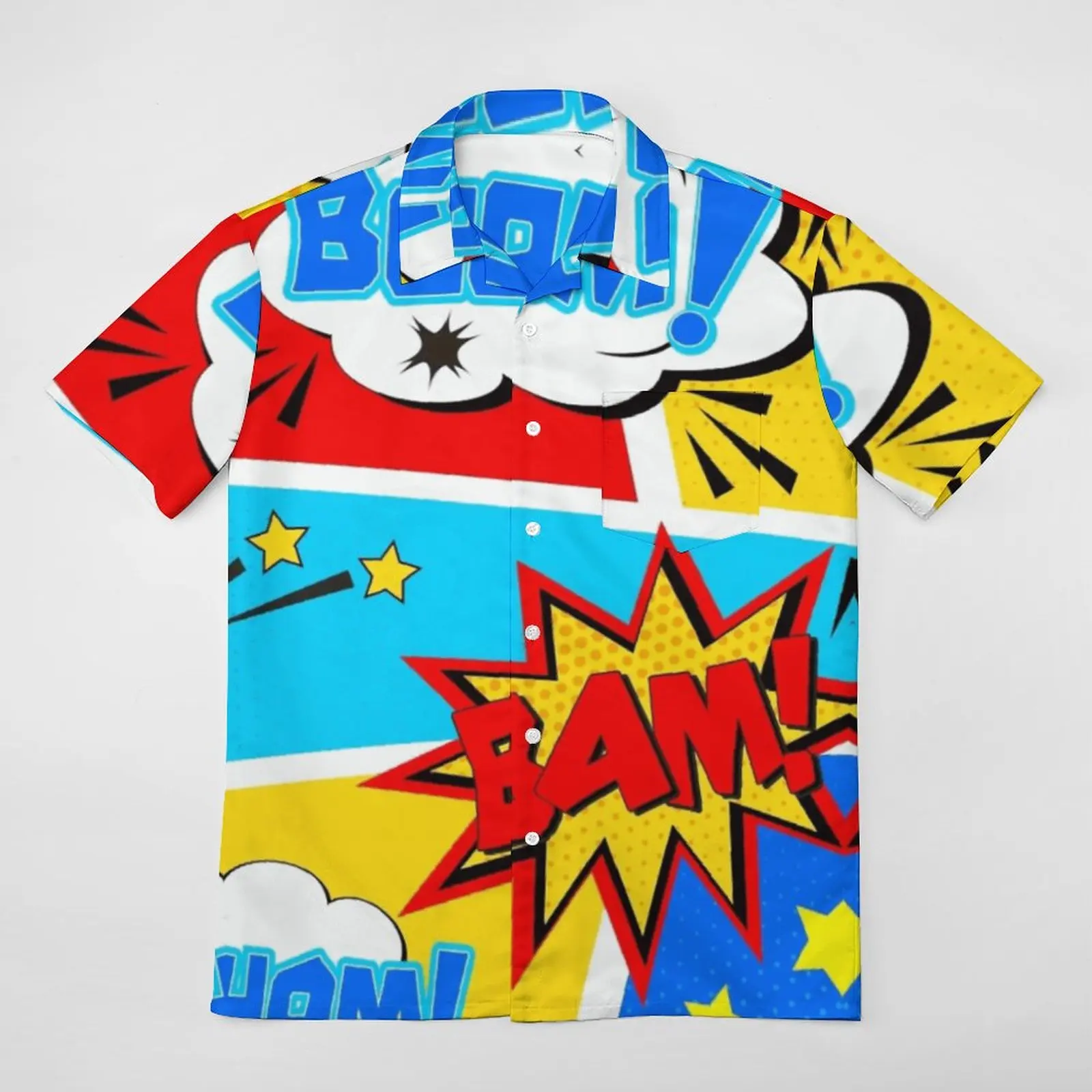 

Graphic Panels Crazy Colorful And Bright Comic Book Panels Arts A Short Sleeved Shirt T-shirts Pantdress Running Top Quality Eur