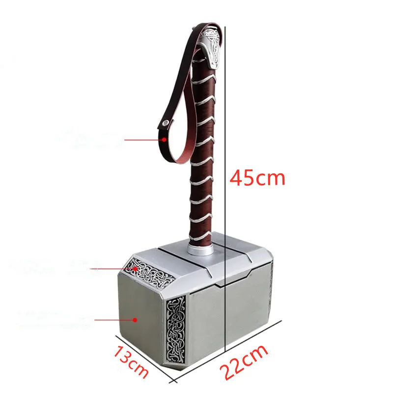 Мстители 47 5 см Металлический Щит Косплей 1: 4 Thor Hammer 43 подарок из фильма фантазия