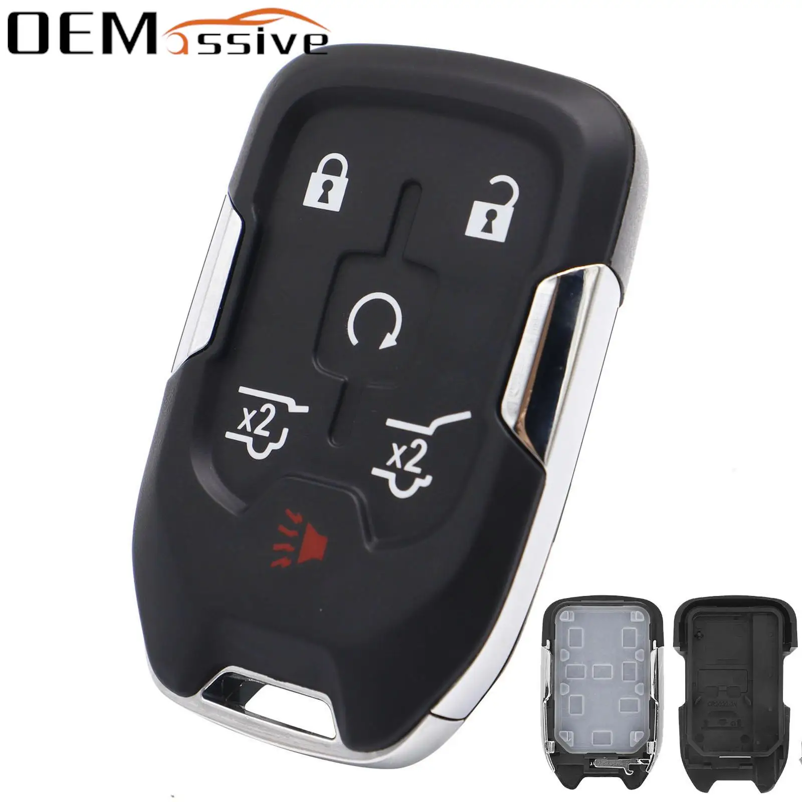 

6 Button Remote Key Fob Case Shell for Chevy Chevrolet Suburban Tahoe GMC Yukon HYQ1AA 13580802 5922084 2014 2015 2016 2017