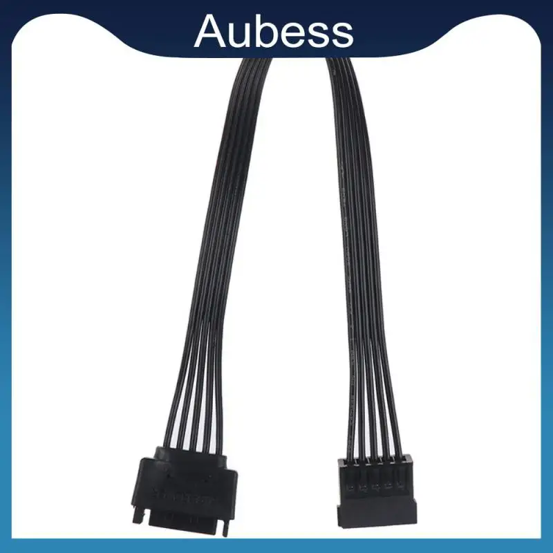 

30cm Sata 15pin Male Extension Cord Ul 1007 18awg Wires Sata 15pin Male To Female Power Extension Cable 18awg Extension Cord