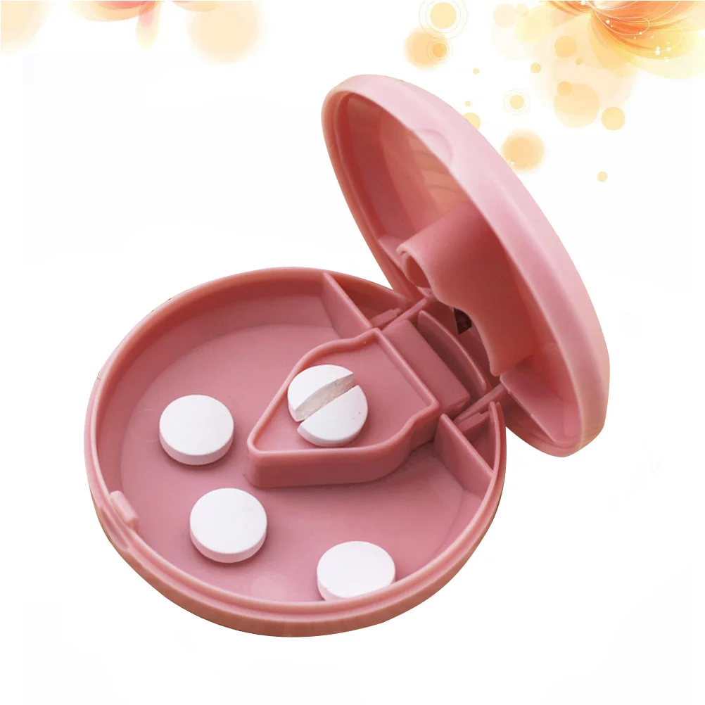 

1pc Round Tablet Portable Splitter Multifunction Storage Box )
