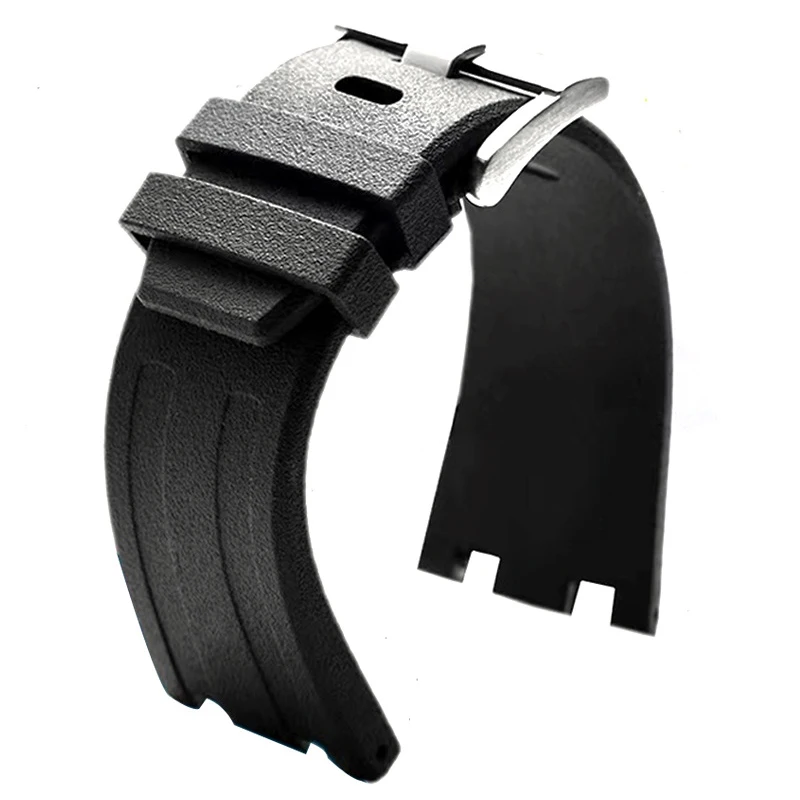 

Men's Watchband Suitable for Royal Oak Offshore Series Double Concave Silicone Strap 27mm 28mm 30mm Mechanical Watch Accessories