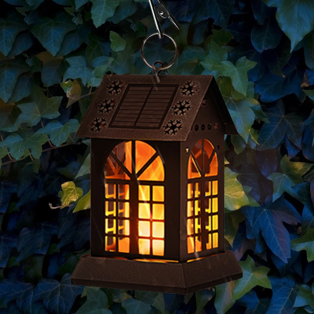 

Практичные светильники с пламенем на солнечной батарее, уличная Мерцающая лампа, креативное железное художественное ландшафтное освещени...