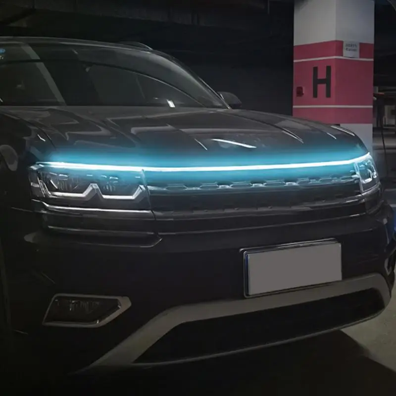 

Светодиодное украшение для автомобильного капота, гибкая дневная подсветка, фотополоса, универсальная декоративная лампа для запуска и сканирования, декоративные аксессуары для детской лампы