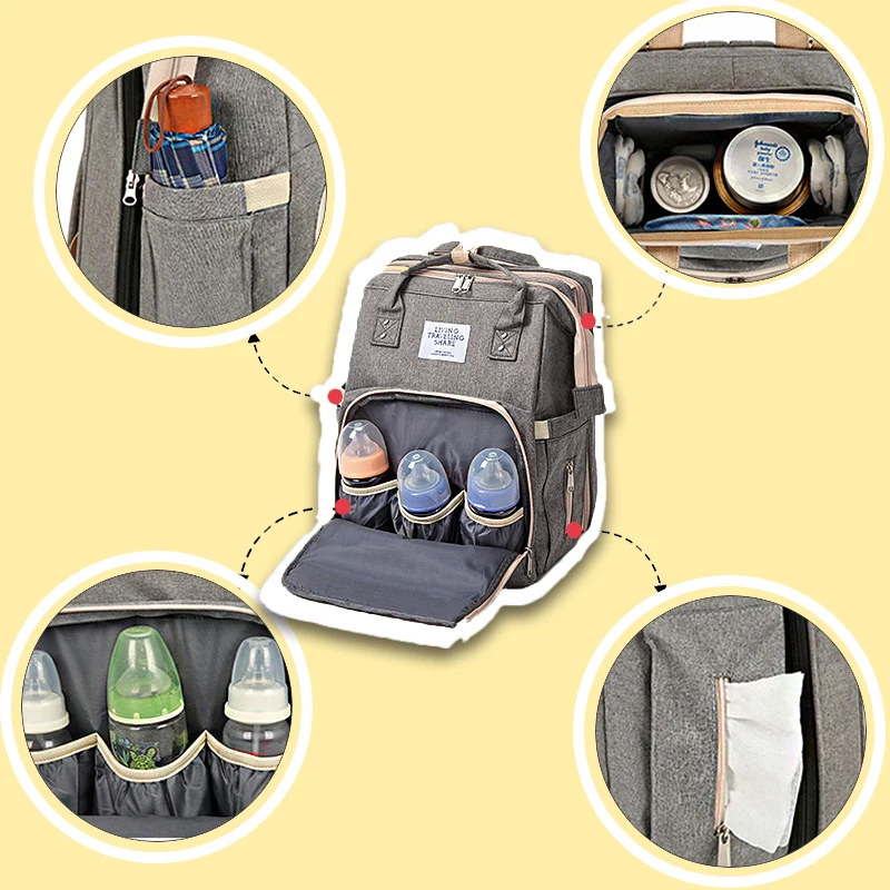 Модная Портативная детская складная кровать сумка для мам большой емкости