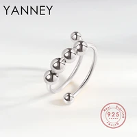 yanney silver color new fashion fretting beads fretting ring open ring simple single circle spiral jewelry accessories