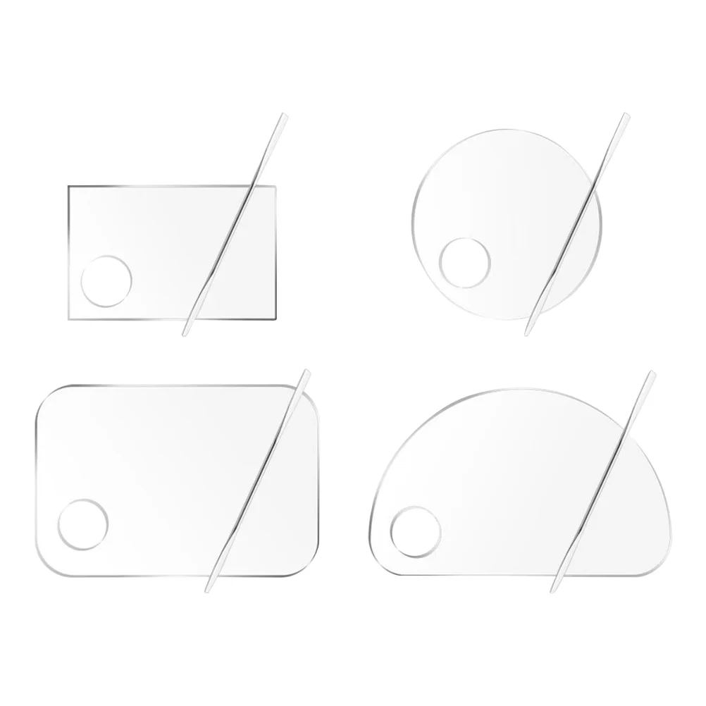 

Tray Makeup Palettemixing Foundation Acrylic Pallet Mixer Blending Empty Plate Spatula Blender Square Pans Face Pigmented Gloss