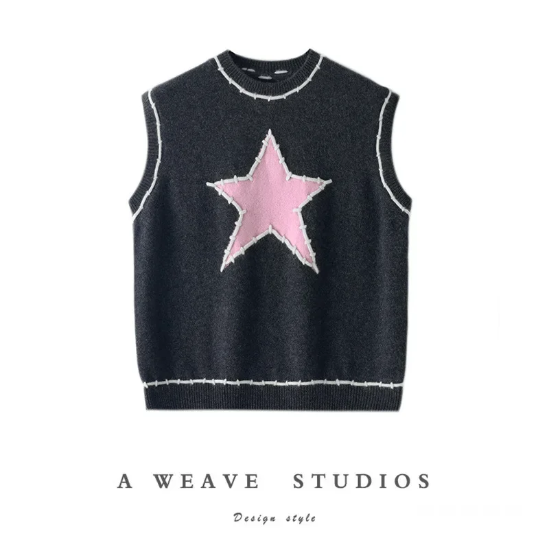 Женский плотный Свободный пуловер с круглым вырезом в европейском стиле |