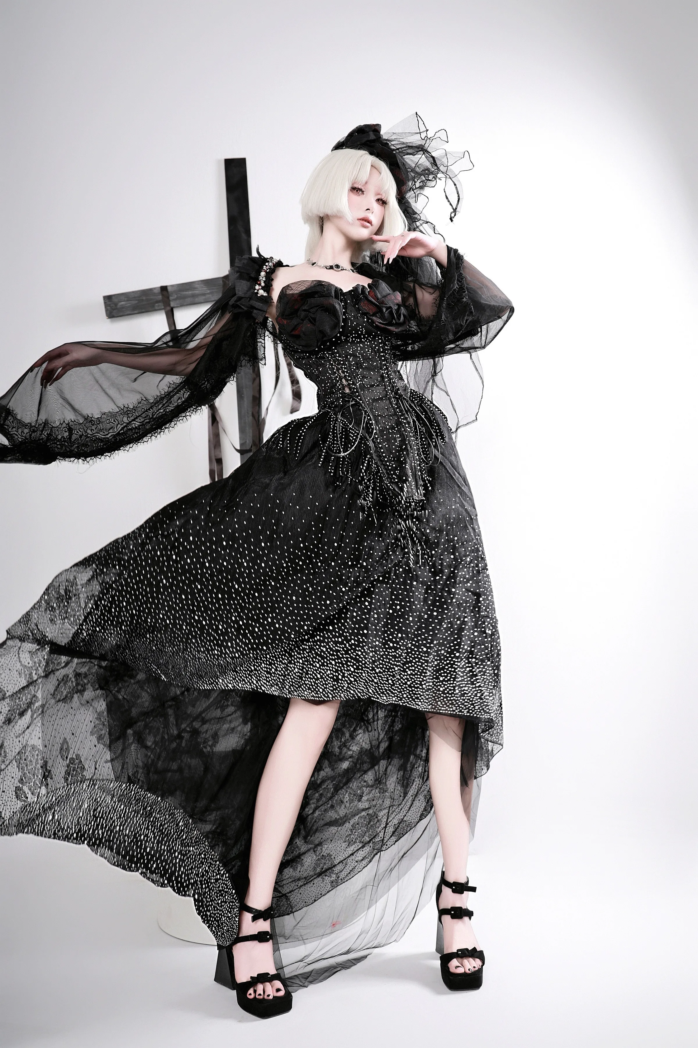 Оригинальная белая Готическая фея женская летняя одежда бандажный корсет в виде