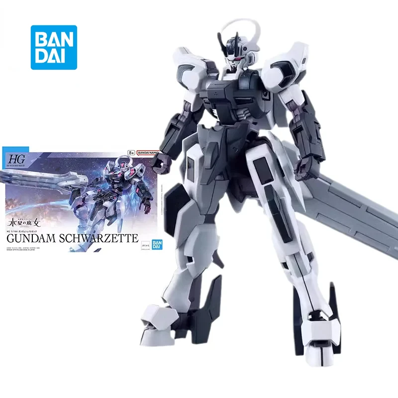 Оригинальная модель Gundam в наличии Bandai комплект HG 1/144 ведьма из Mercury SCHWARZETTE аниме