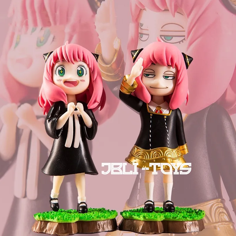 

13CM 2022 New Anime SPY x FAMILY Figure Anya Forger 2 heads replaceable Funny kawaii PVC Model toy Ornaments fans gifts
