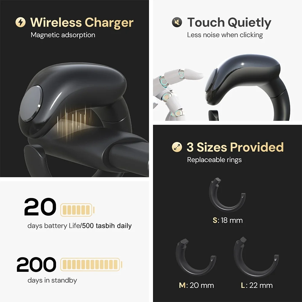 Умное кольцо счетчика Blue-tooth Ring Цифровой счетчик Водонепроницаемый отслеживание