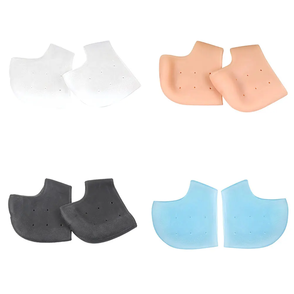

2pcs Silicone Feet Moisturizing Gel Heel Thin Socks with Hole Cracked Foot Skin Care Anti Crack Protector Cover