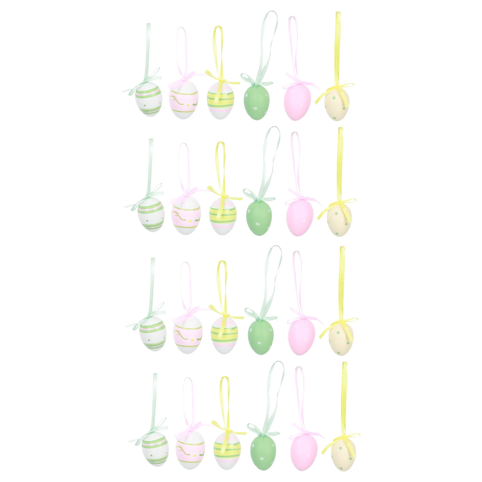 

24Pcs Simulation Easter Eggs Decor Chic Eggs Pendant Unique Home Adornment