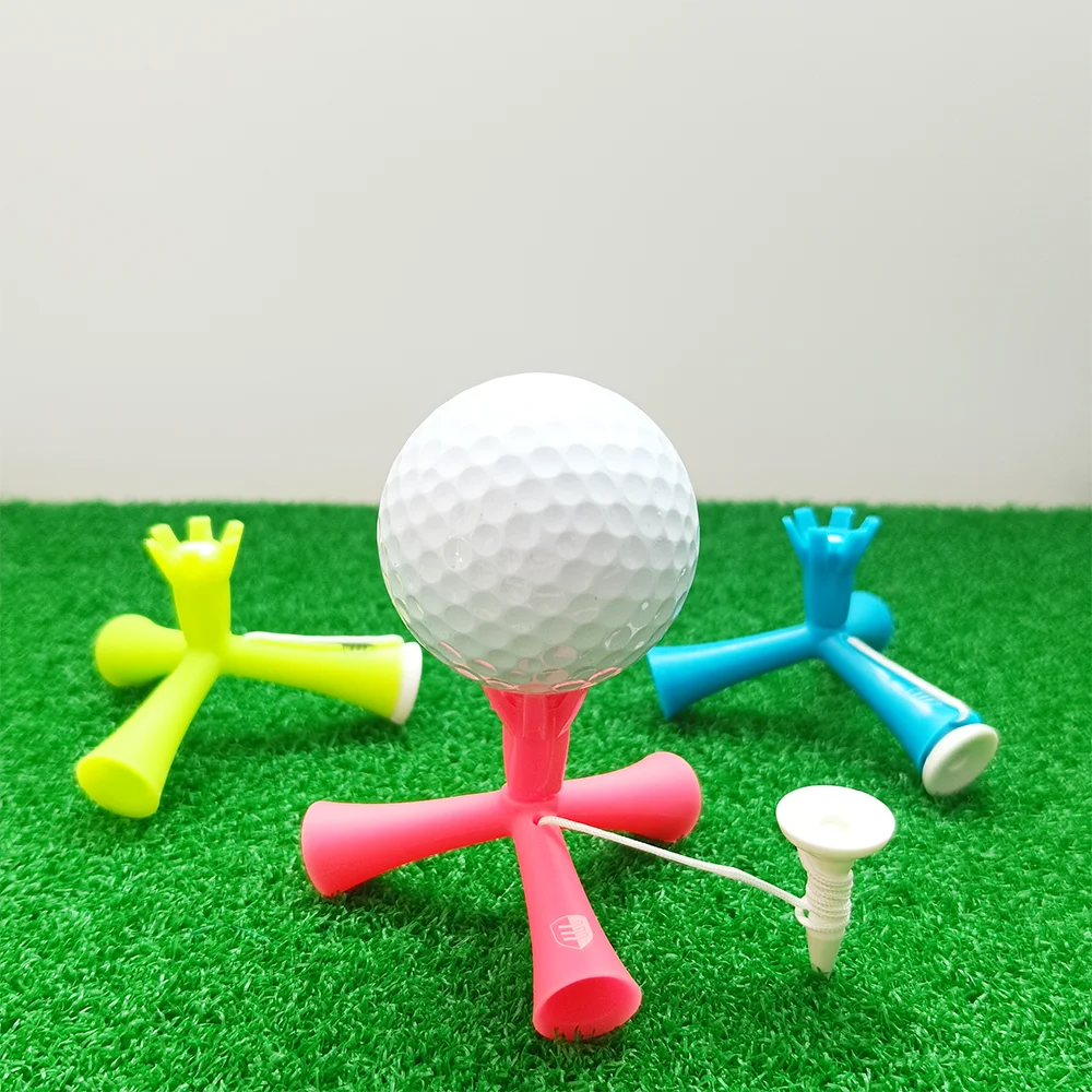 

1 PC Tripod Golf Tee With Package Height Adjustable Self Standing Golf Tees Training Sports Accessory Parts 4 Colors Orange Red