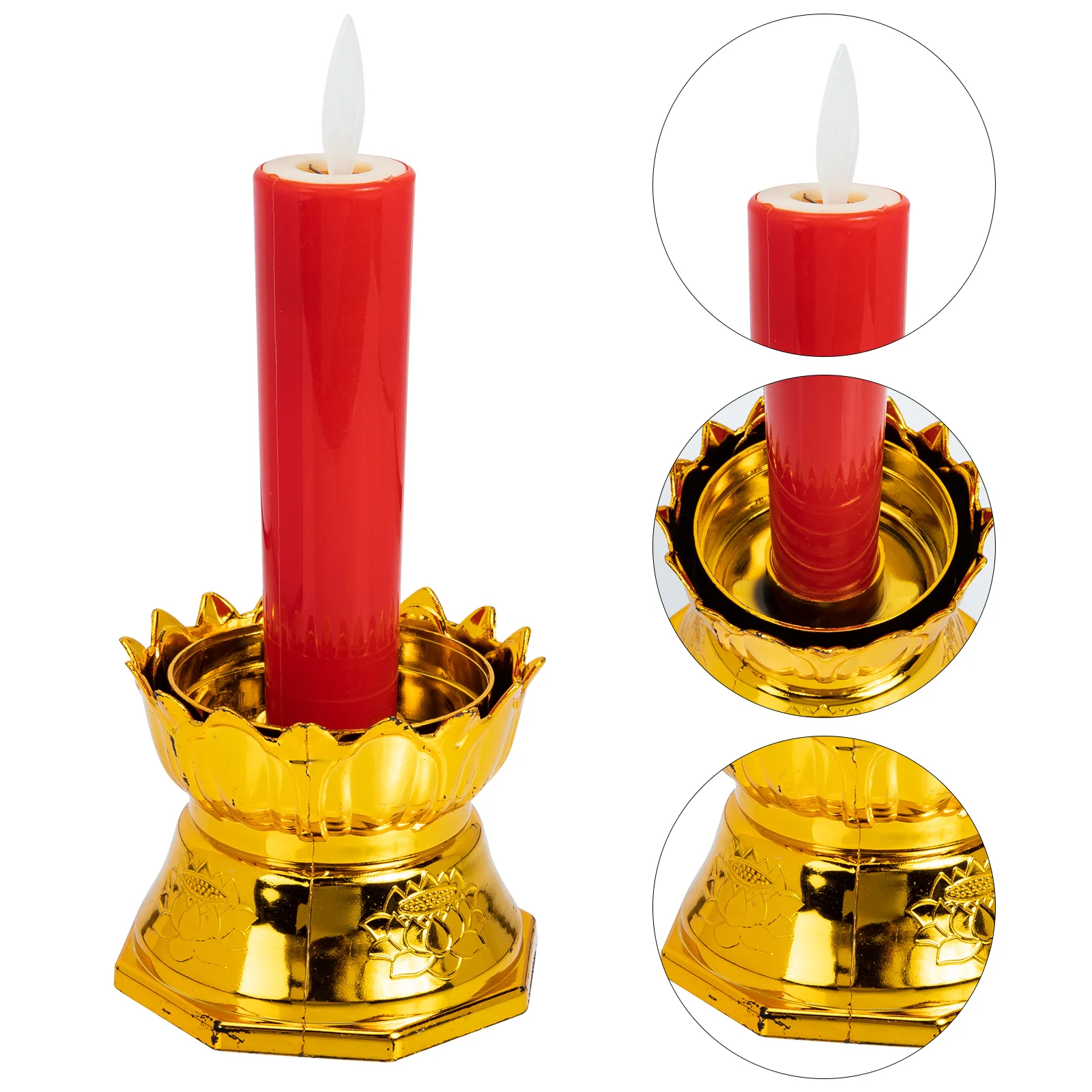 2 шт. световые свечи держатель для чайных свечей пластиковые огни лотоса