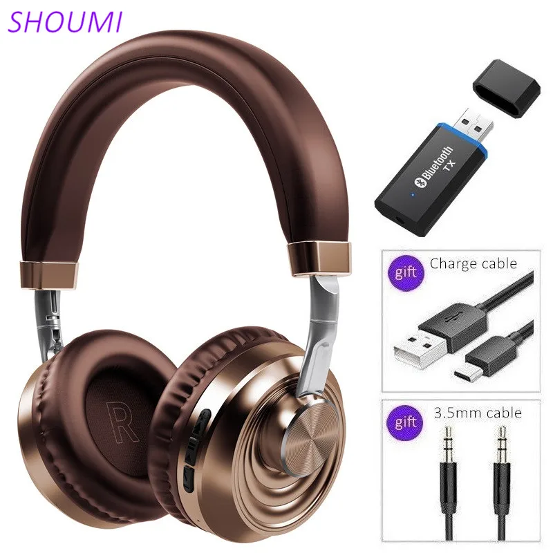 

Wireless Bluetooth Headphone Support TF Card Mp3 Playback Stereo Earphone with Mic USB TV Adaptor Helmet for Television PC Music