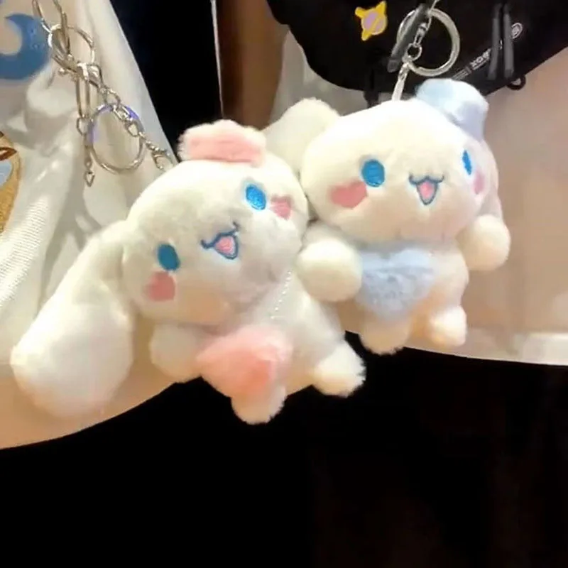 

10CM Sanrio Accessories Kawaii HelloKittys Cinnamoroll Cartoon Soft Stuffed Plush Doll Backpack Pendant Keychain Gift for Girls