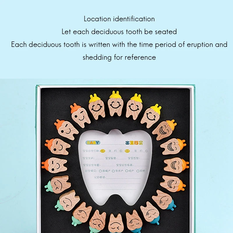 FBIL-деревянная коробка для детских зубов органайзер молочных коллекция хранения