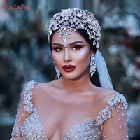 youlapan hp456 forehead bridal headband alloy flower wedding crown pageant brides tiara and headdress women hair accessories