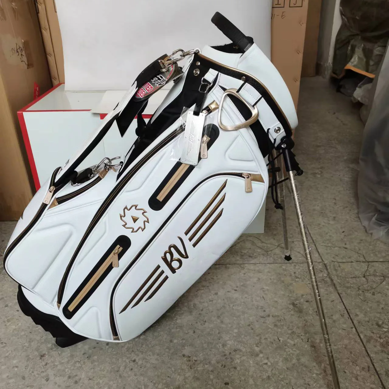2022 Professional Limited Golf Stand Bag White Black Color G