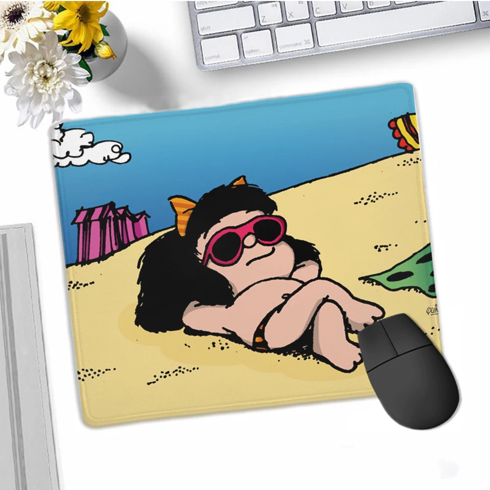 

Мультяшный коврик для мыши Mafalda, игровой Настольный коврик для мыши, компьютерная печать, Настольная искусственная кожа, мужской коврик, Игровая клавиатура