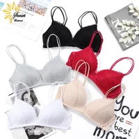 wirefree bra women push up sexy underwear thin breathable girls bras hollow out lace brassiere comfortable bra female lingerie