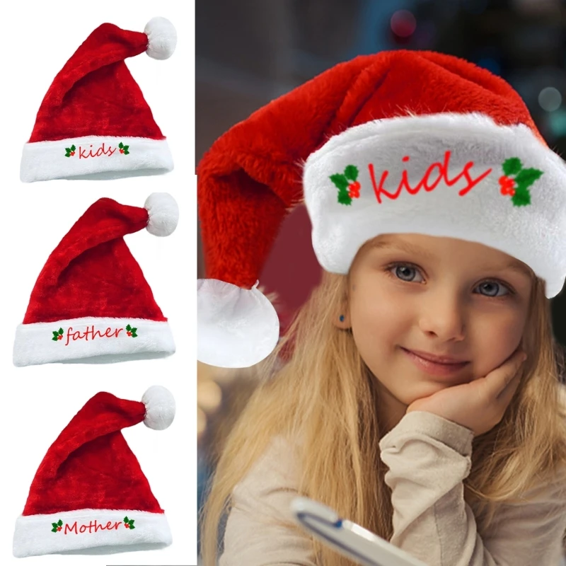 

Универсальная рождественская шляпа, семейная вечеринка, реквизит для фотосессии, шляпа Санта-Клауса, праздничный костюм, кепка