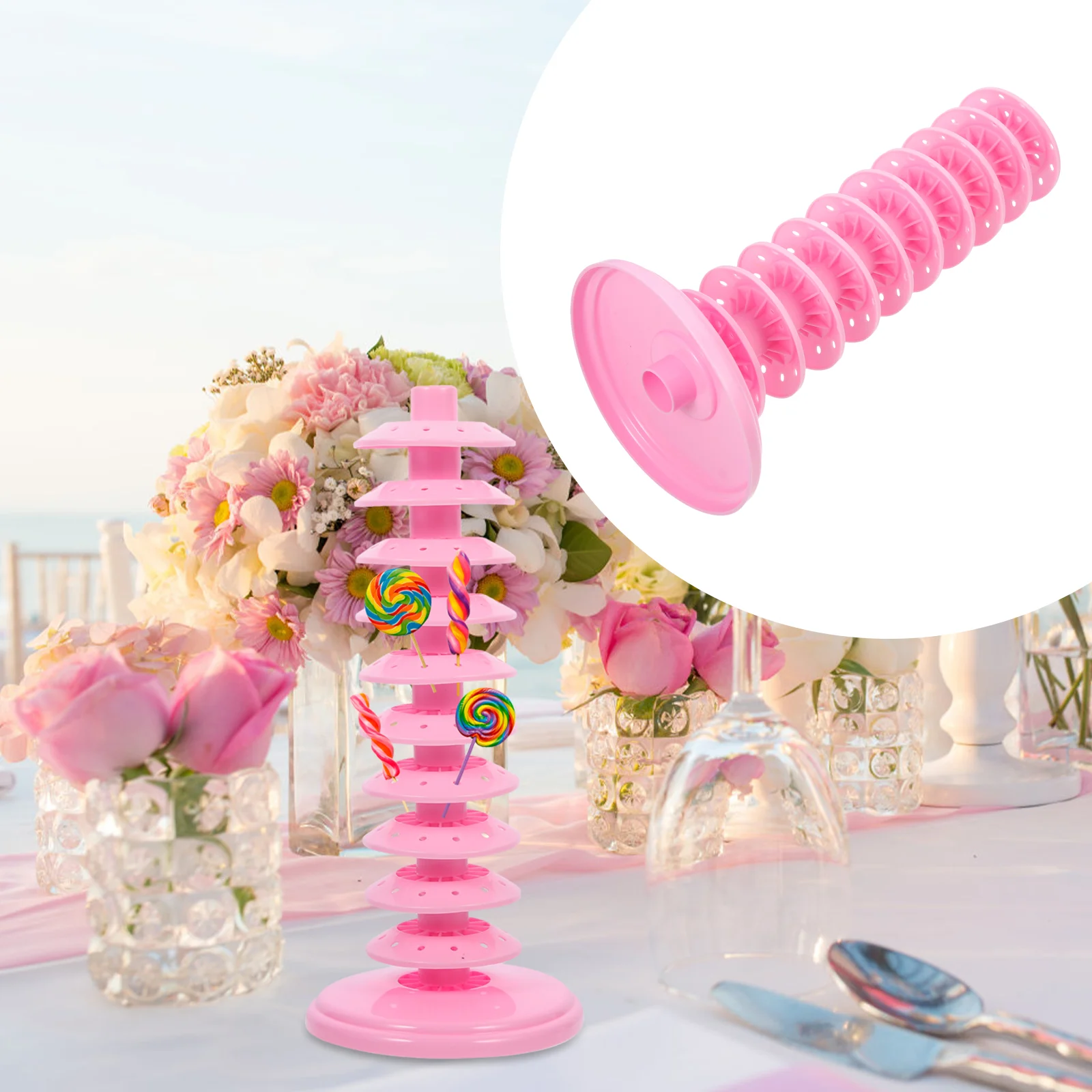 

Lollipop Stand Holder Cake Display Party Stands Candy Base Tiered Decorative Pop Dessert Wedding Table Show Drying Rack Holders