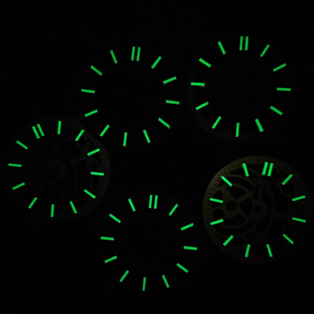 Зеленый светящийся стерильный циферблат 28 5 мм подходит для часов Seiko NH70