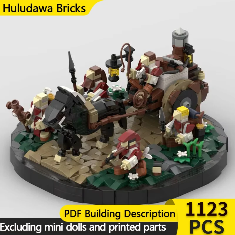 Модель с видом на улицу MOC строительные кирпичи дорога в военные представления