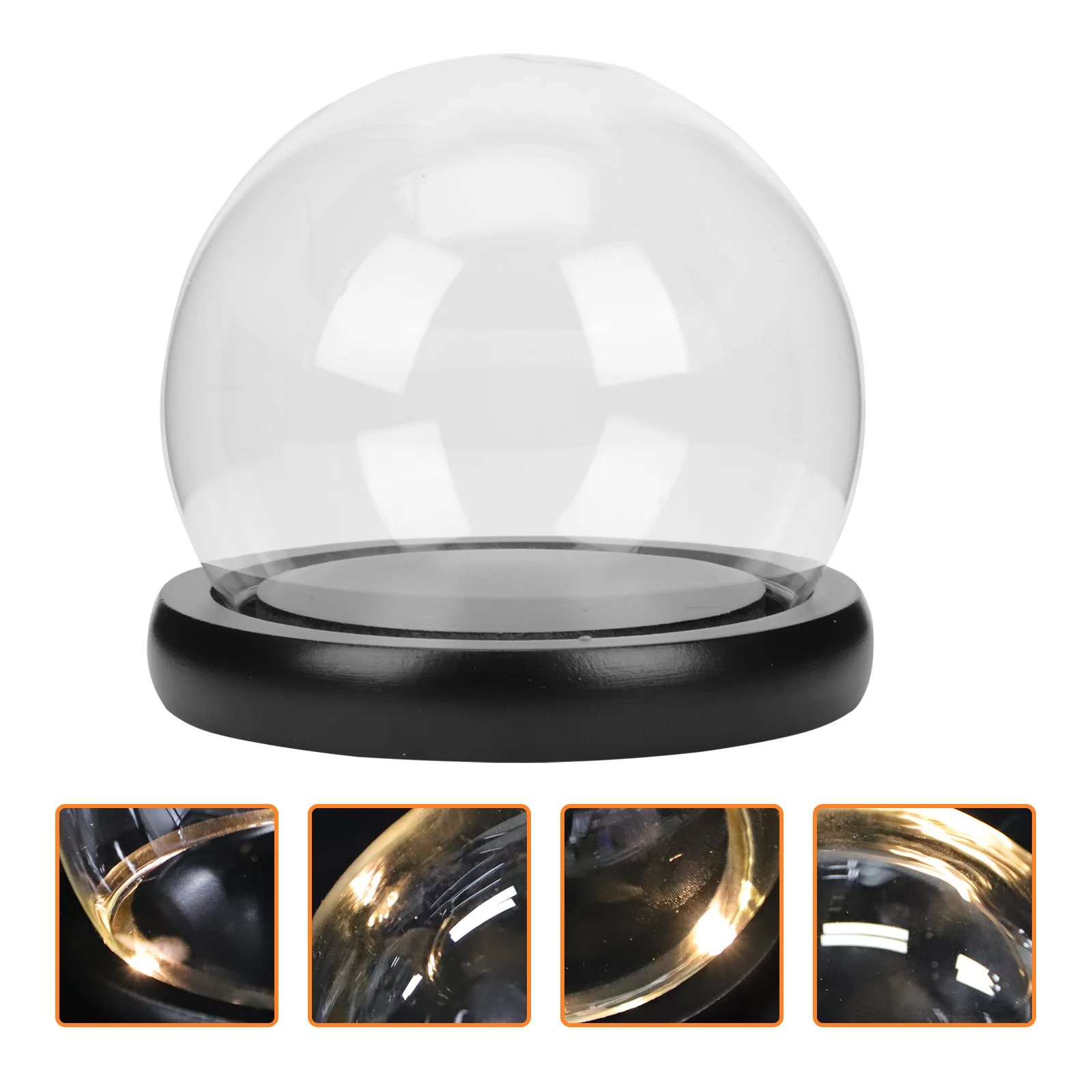 

Dome Cover Display Cloche Bell Flower Jar Basecase Sunflower Clochesdecor Decorative Rose Clear Centerpiecetabletop