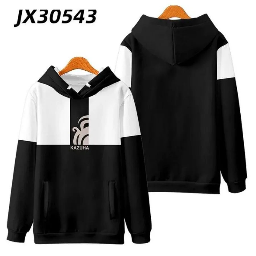 Аниме геншин ударт каэдехара казуха Косплей костюмы унисекс 3D Толстовка с