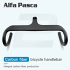 Интегрированный углеродный руль для шоссейного велосипеда с выносом Alfa Pasca, велосипедные Рули UD, матовый, 1-18 дюйма, гоночный велосипед, Свитшот