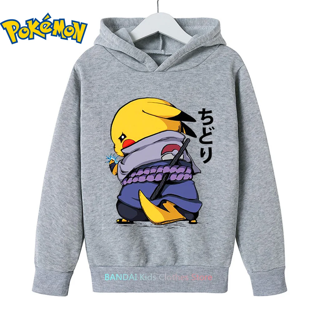 

Pokemon Series Pikachu Hooides Boys Girls Clothes Fashion Casual Long Sleeve Kids Cosplay Kawaii Sweatshirts 4-14Y