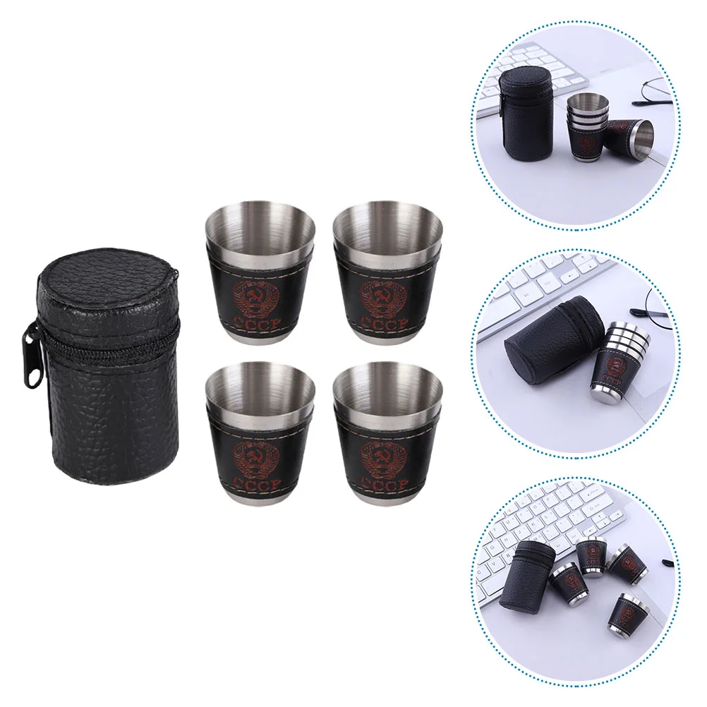 

Cup Shot Cups Steel Stainless Metal Mug Drinking Glasses Coffee Camping Tea Travel Espresso Goblet Beer Vessel Whiskey Tumbler